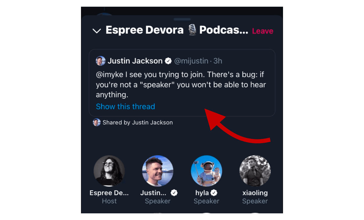 Discuss a tweet in Twitter Spaces