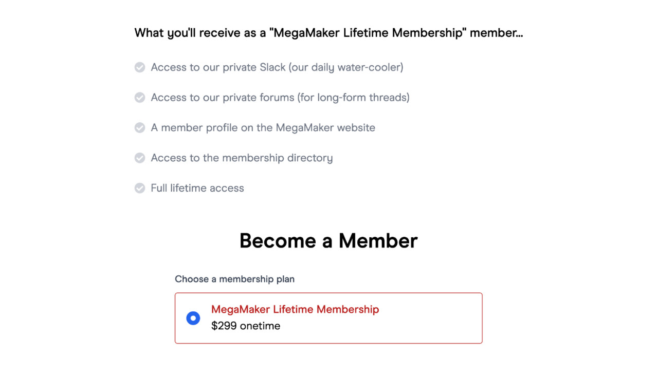 A lifetime podcast listener membership