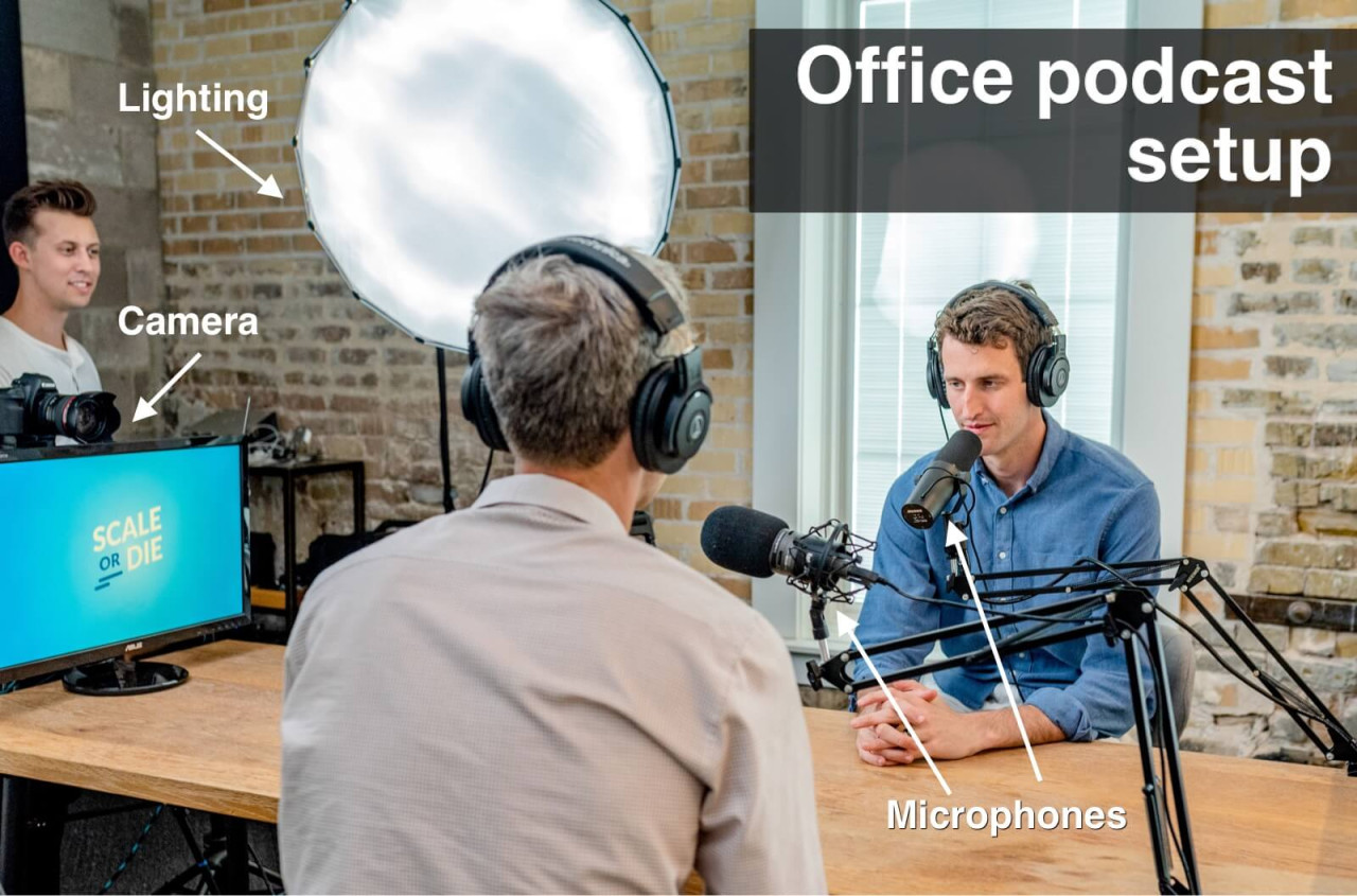 Office podcast studio