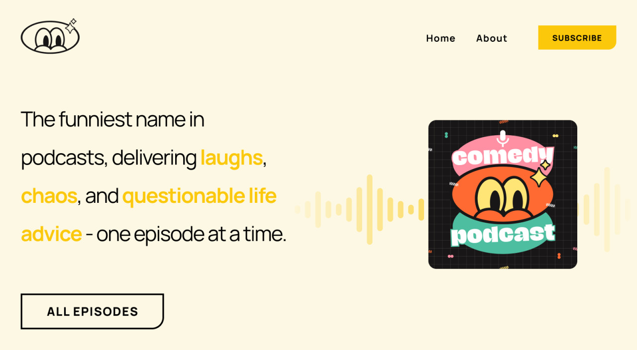 New podcast template in Transistor: Quasar