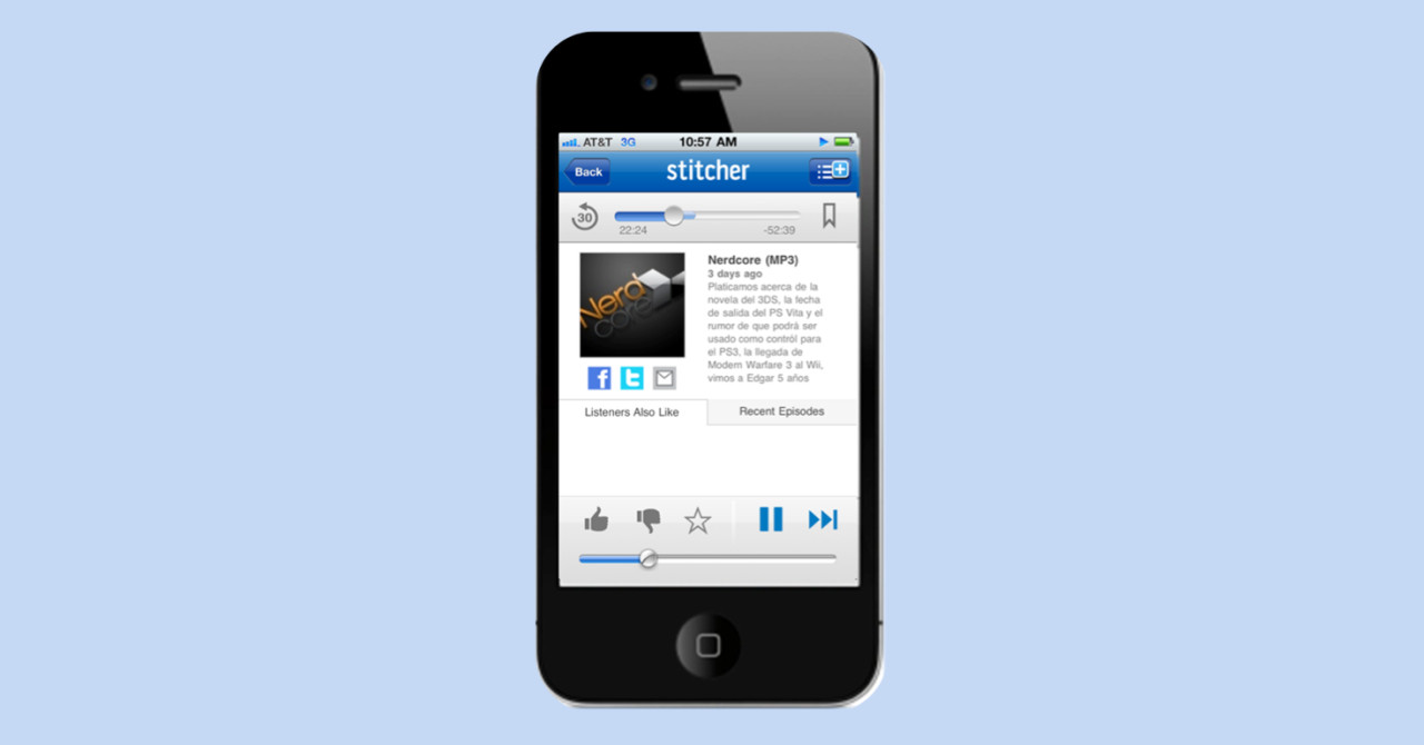 Stitcher podcast app